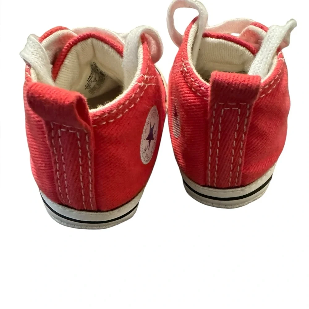 CONVERSE RED SIZE 3 CRIB SHOE - FIRST STAR HI - # 88875